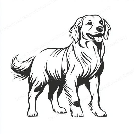 Golden Retriever Vector Graphic preview