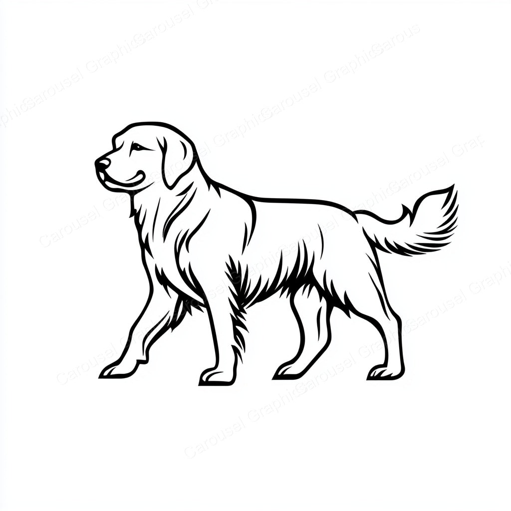 Golden Retriever Vector Graphic preview