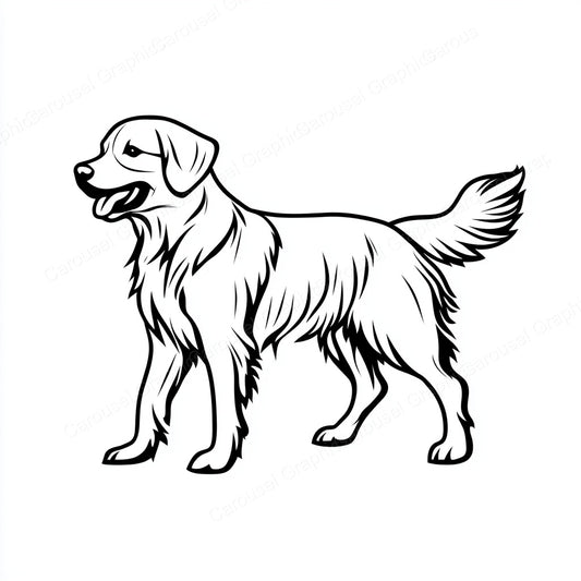 Golden Retriever Vector Graphic preview