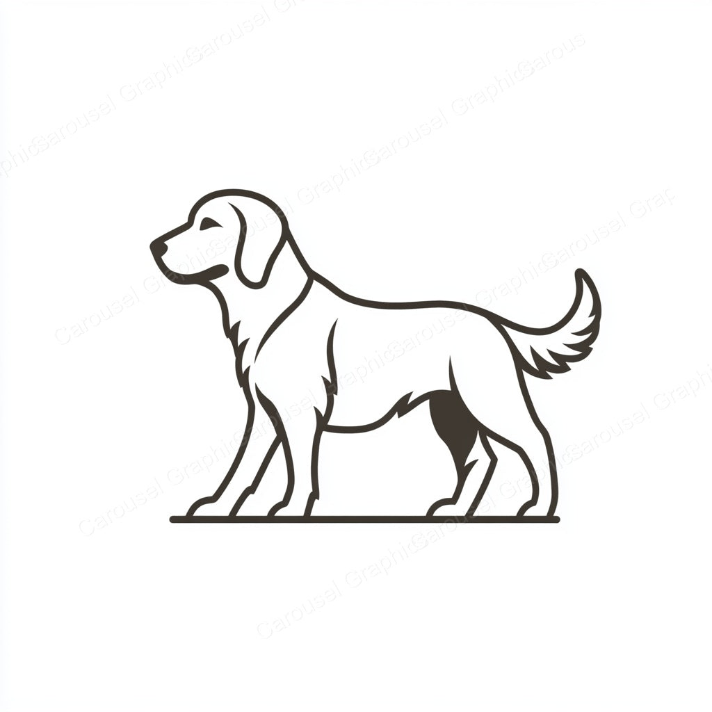 Golden Retriever Vector Graphic preview