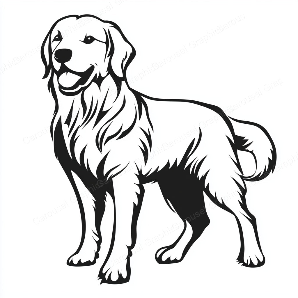Golden Retriever Vector Graphic preview