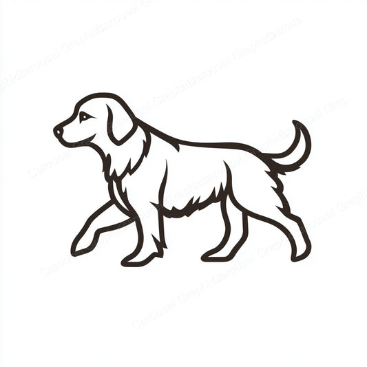 Golden Retriever Vector Graphic preview