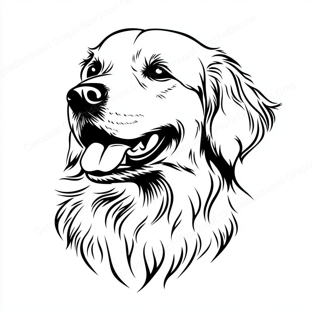 Golden Retriever Vector Graphic preview