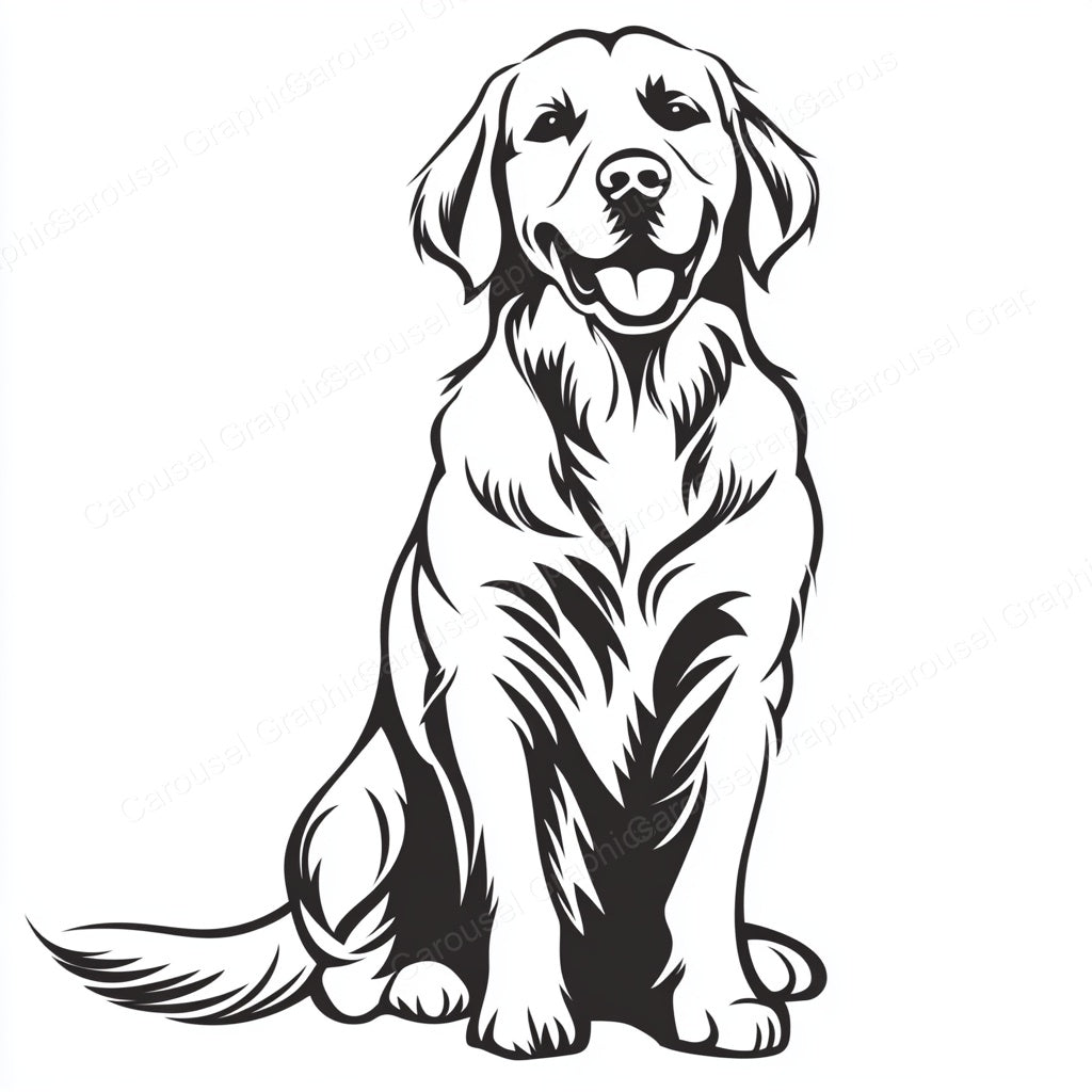 Golden Retriever Vector Graphic preview