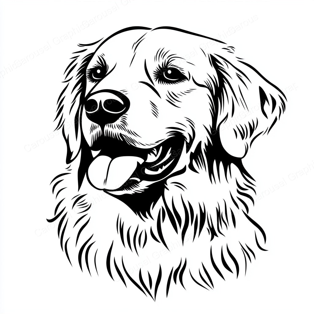 Golden Retriever Vector Graphic preview