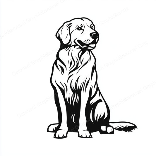 Golden Retriever Vector Graphic preview
