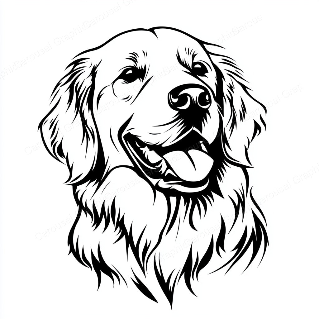 Golden Retriever Vector Graphic preview