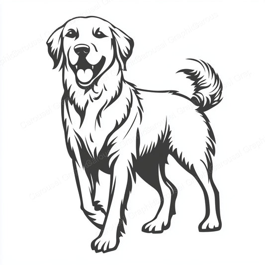 Golden Retriever Vector Graphic preview