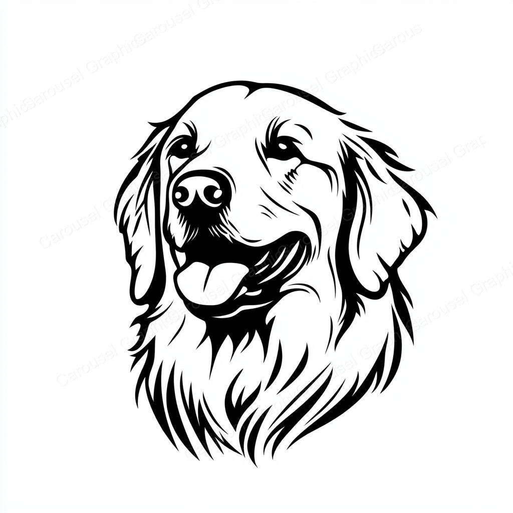 Golden Retriever Vector Graphic preview