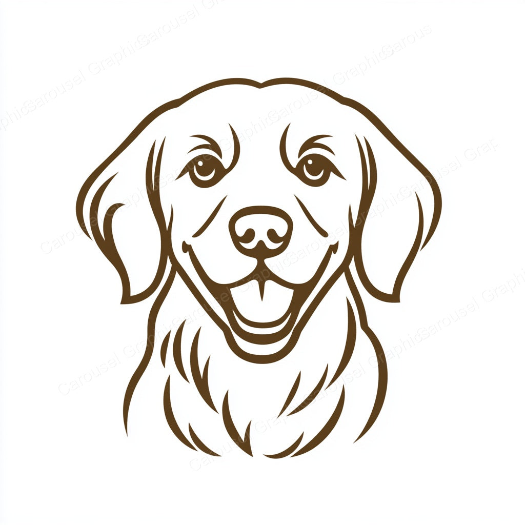 Golden Retriever Vector Graphic preview