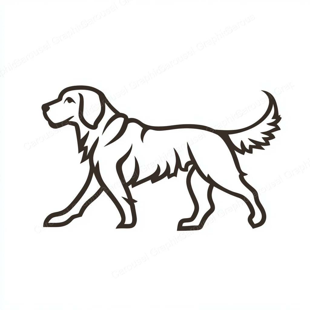 Golden Retriever Vector Graphic preview