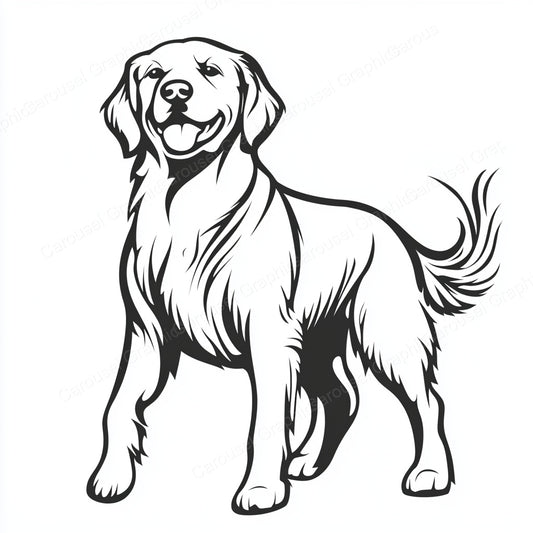 Golden Retriever Vector Graphic preview