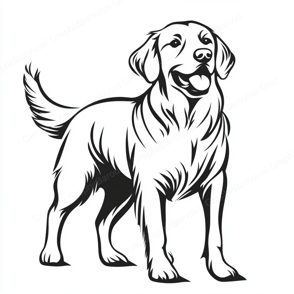 Golden Retriever Vector Graphic preview