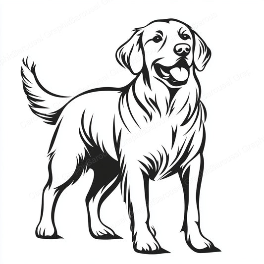 Golden Retriever Vector Graphic preview