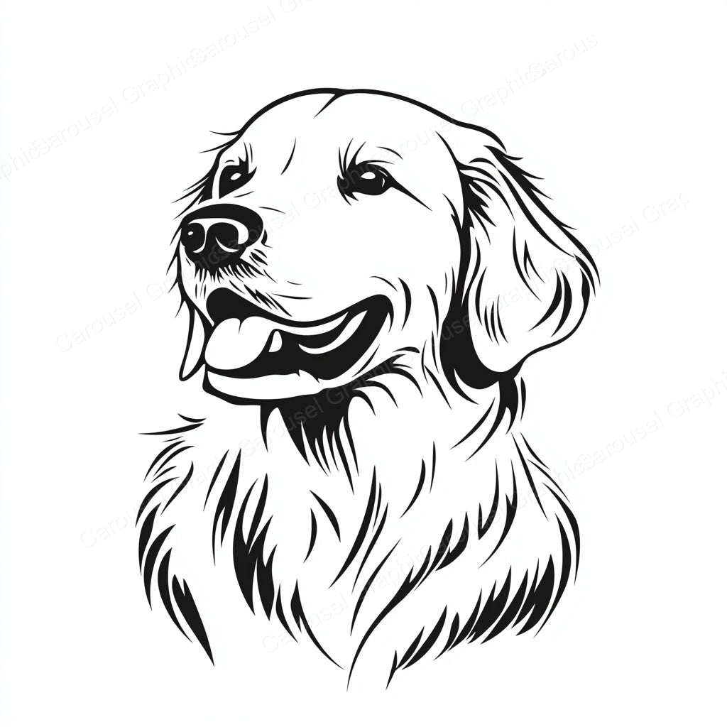 Golden Retriever Vector Graphic preview