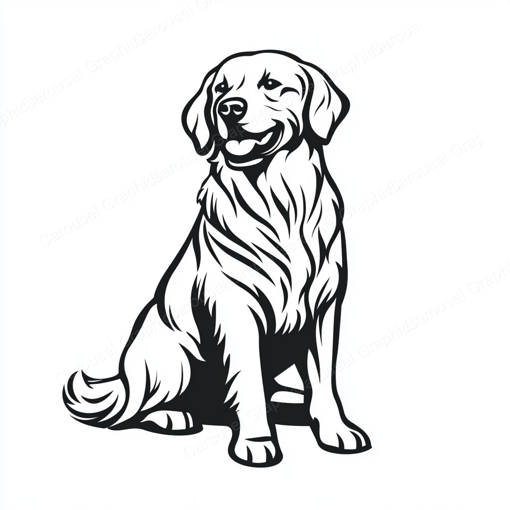 Golden Retriever Vector Graphic preview