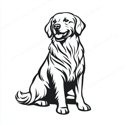 Golden Retriever Vector Graphic preview