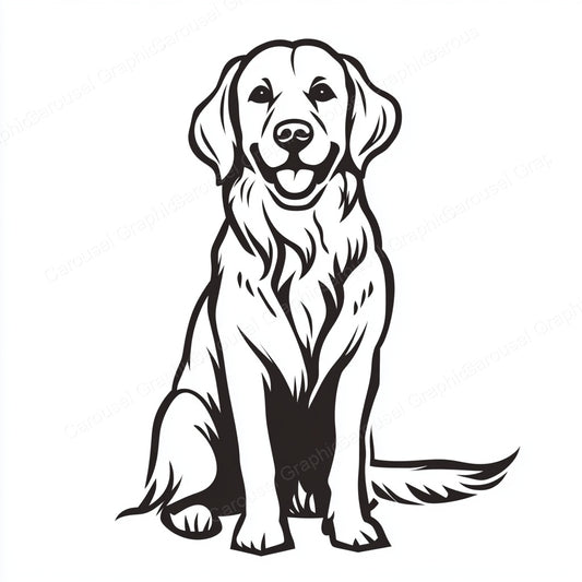 Golden Retriever Vector Graphic preview