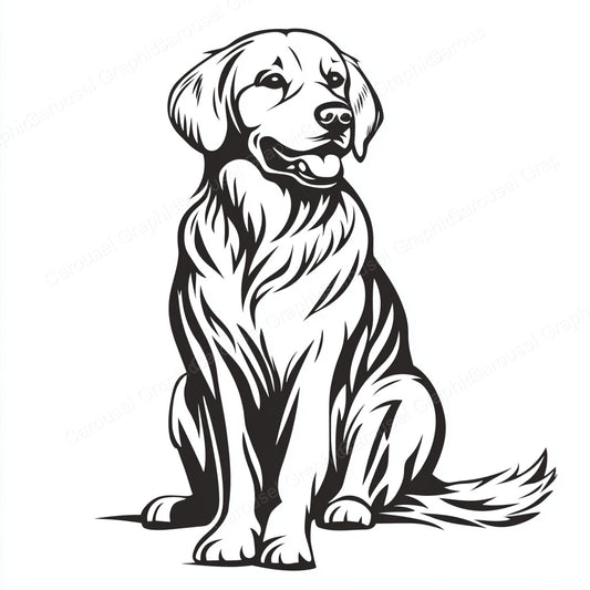 Golden Retriever Vector Graphic preview