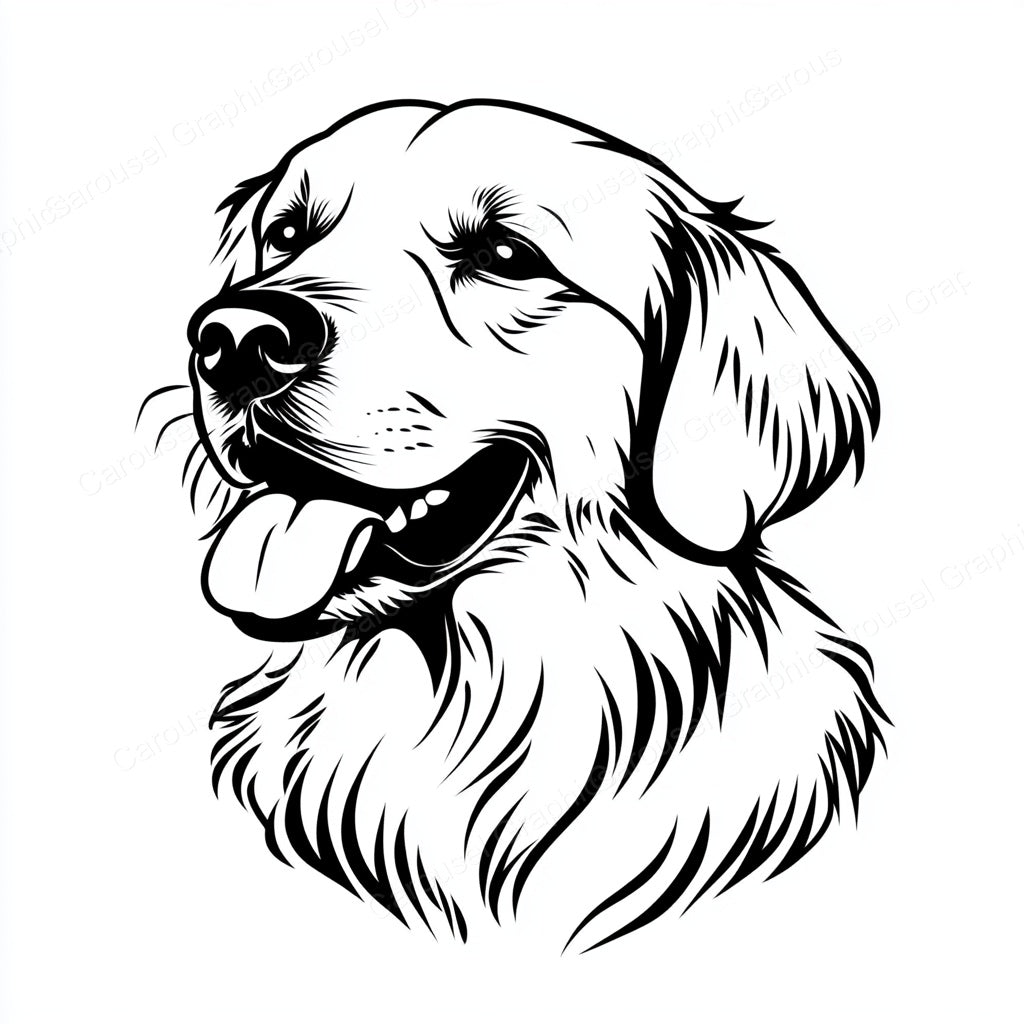 Golden Retriever Vector Graphic preview