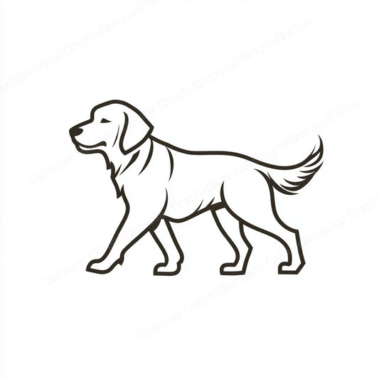 Golden Retriever Vector Graphic preview