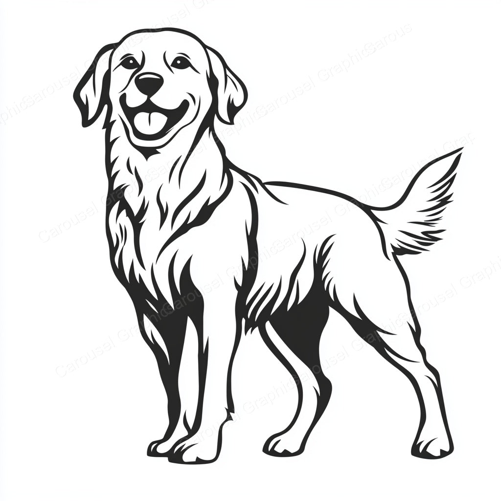 Golden Retriever Vector Graphic preview