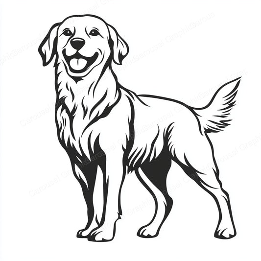 Golden Retriever Vector Graphic preview
