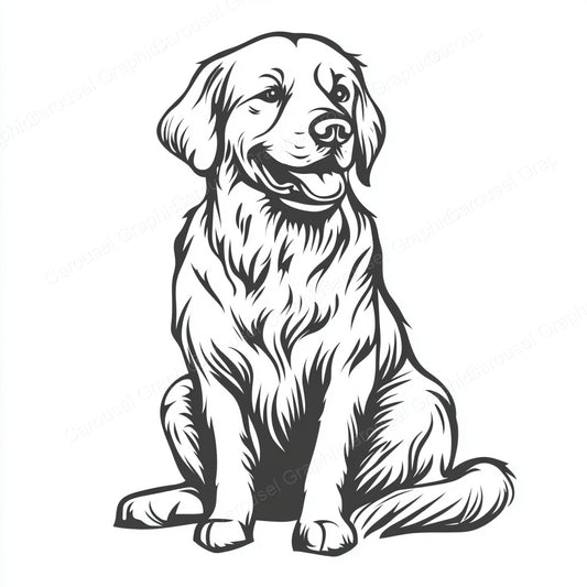 Golden Retriever Vector Graphic preview