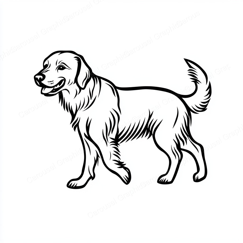 Golden Retriever Vector Graphic preview