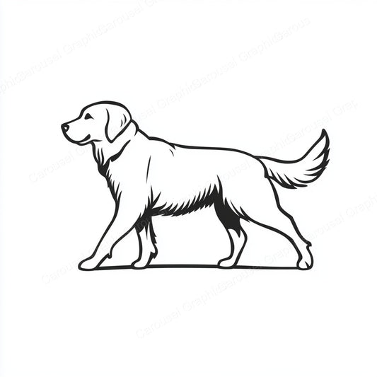 Golden Retriever Vector Graphic preview
