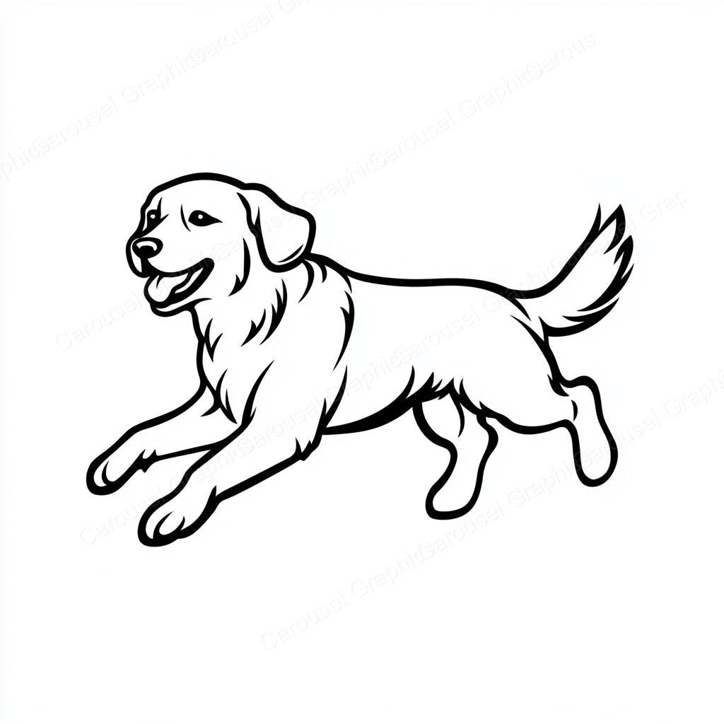 Golden Retriever Vector Graphic preview