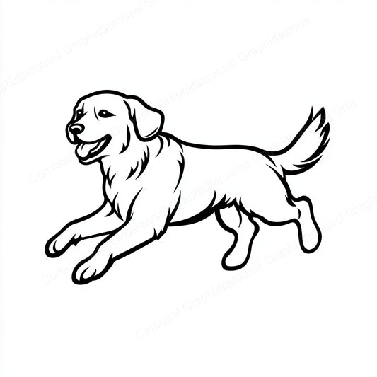 Golden Retriever Vector Graphic preview