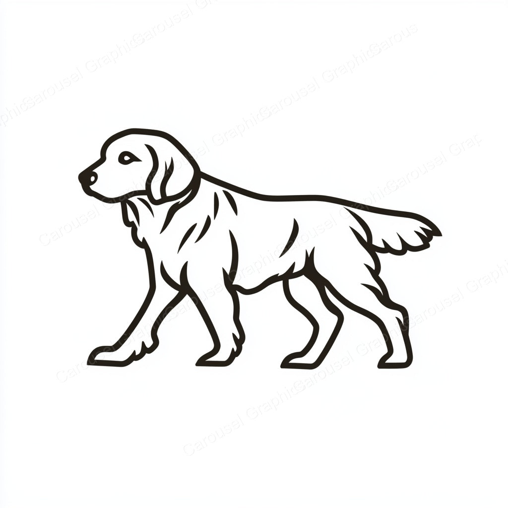 Golden Retriever Vector Graphic preview