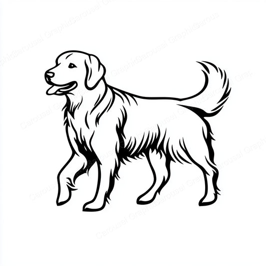 Golden Retriever Vector Graphic preview