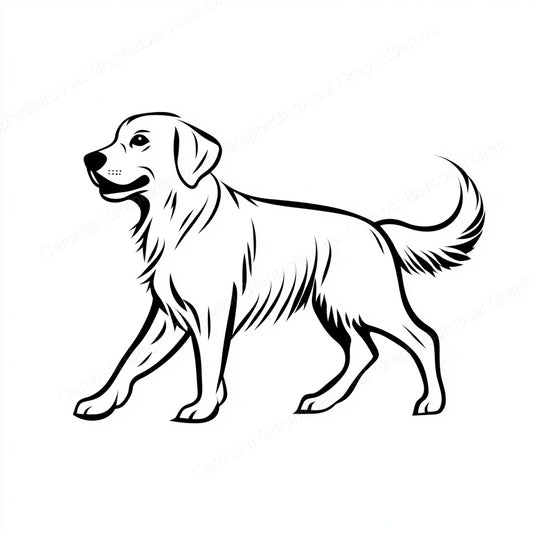 Golden Retriever Vector Graphic preview
