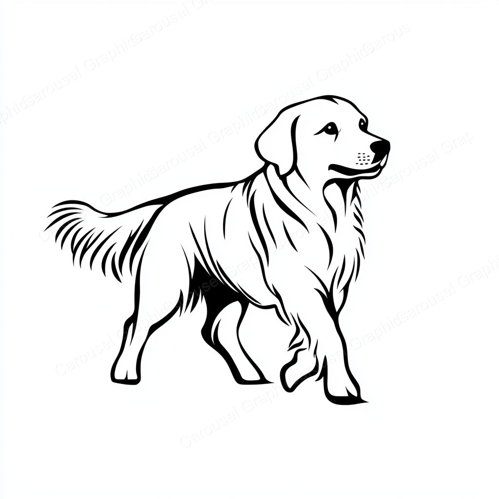 Golden Retriever Vector Graphic preview