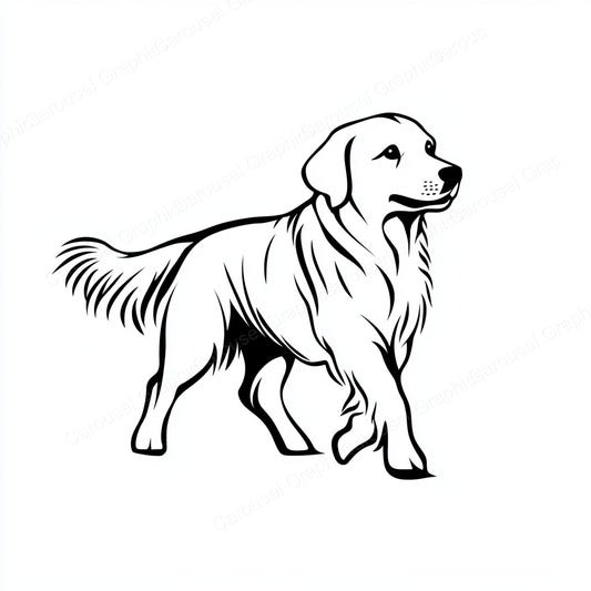 Golden Retriever Vector Graphic preview