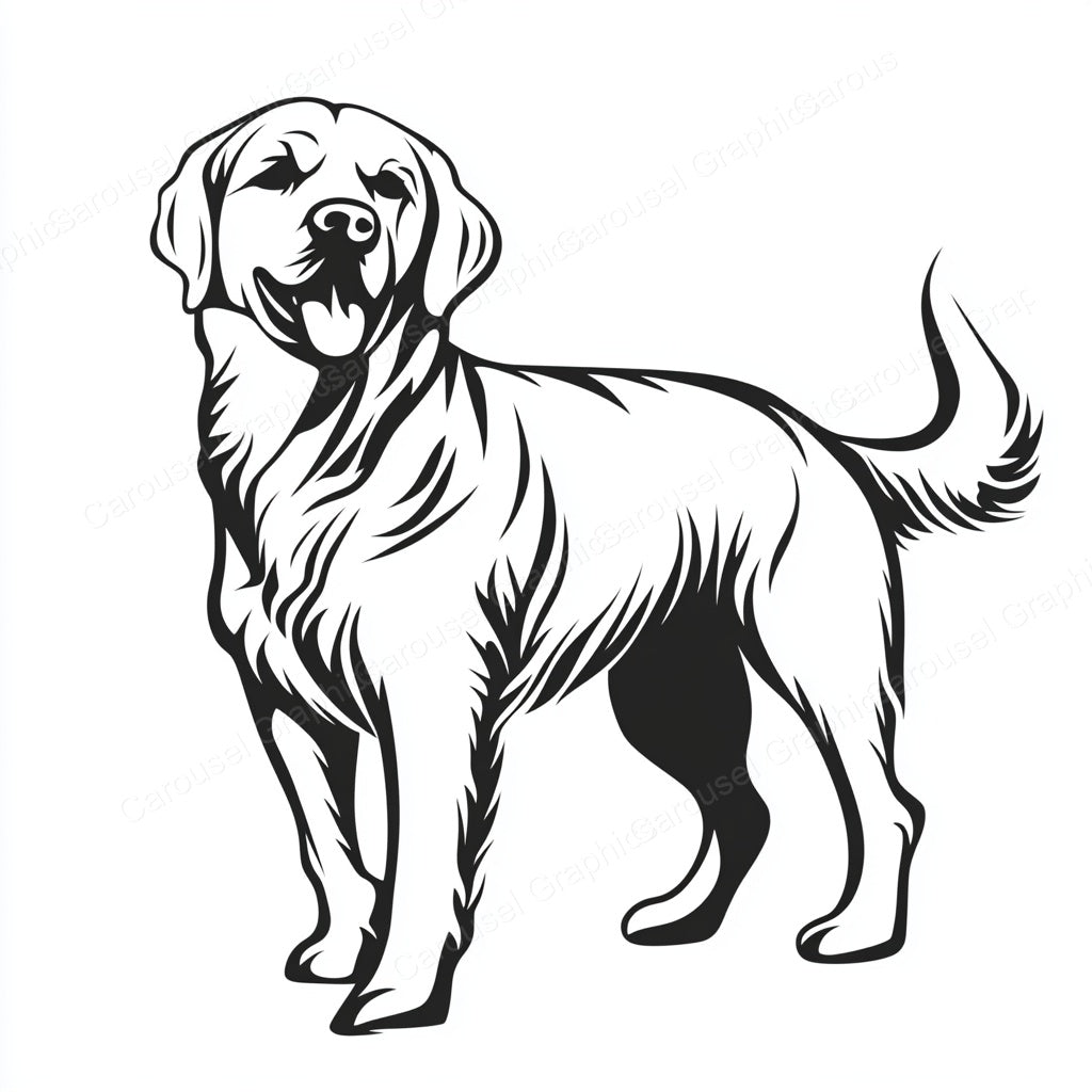 Golden Retriever Vector Graphic preview