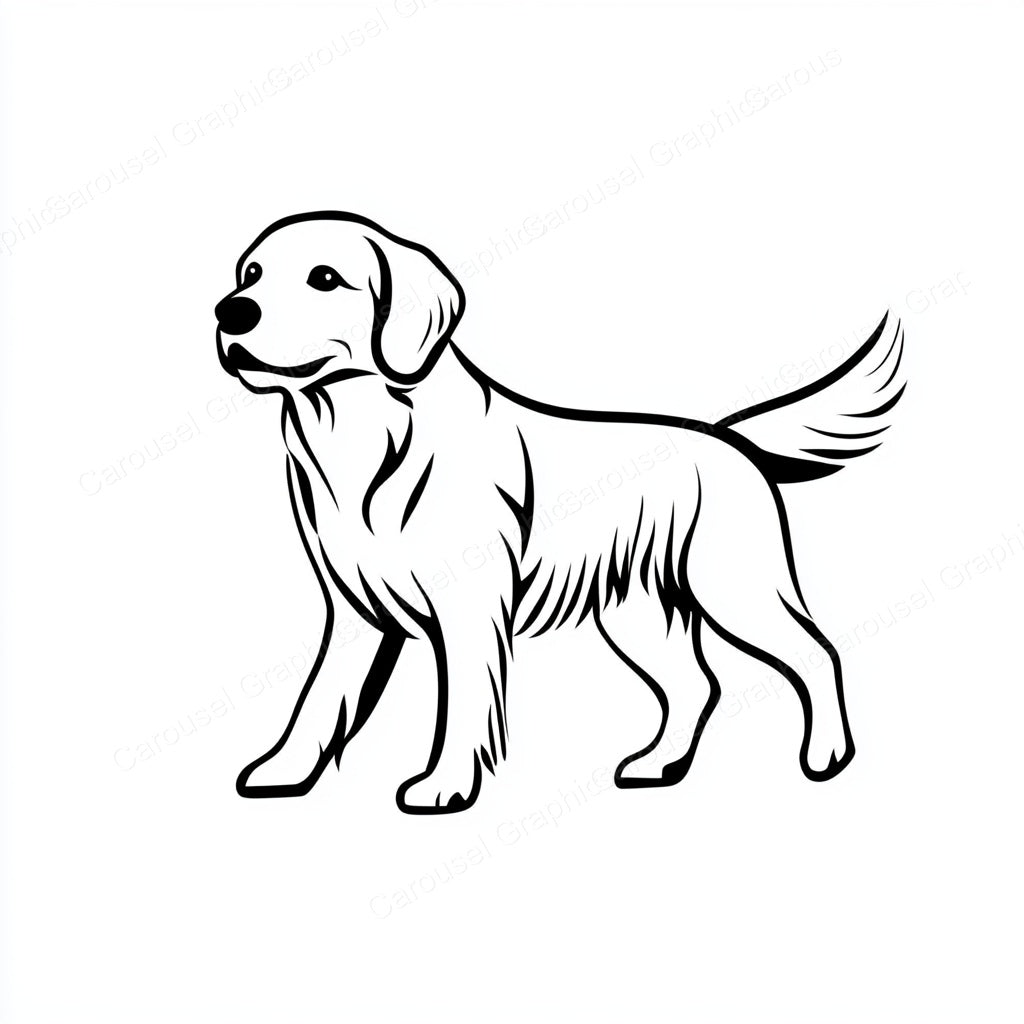 Golden Retriever Vector Graphic preview