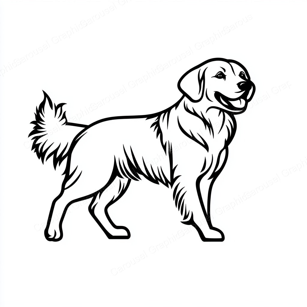 Golden Retriever Vector Graphic preview