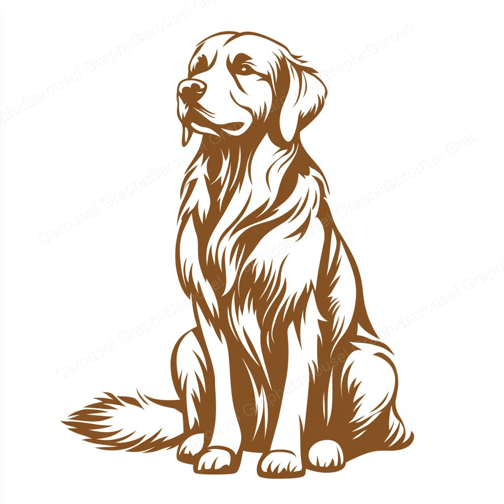 Golden Retriever Vector Graphic preview