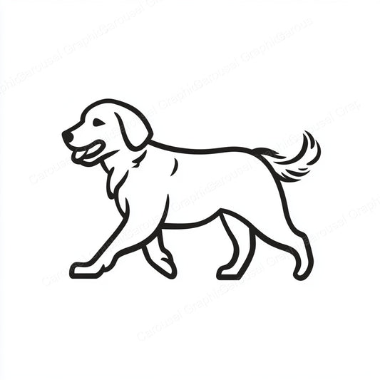 Golden Retriever Vector Graphic preview
