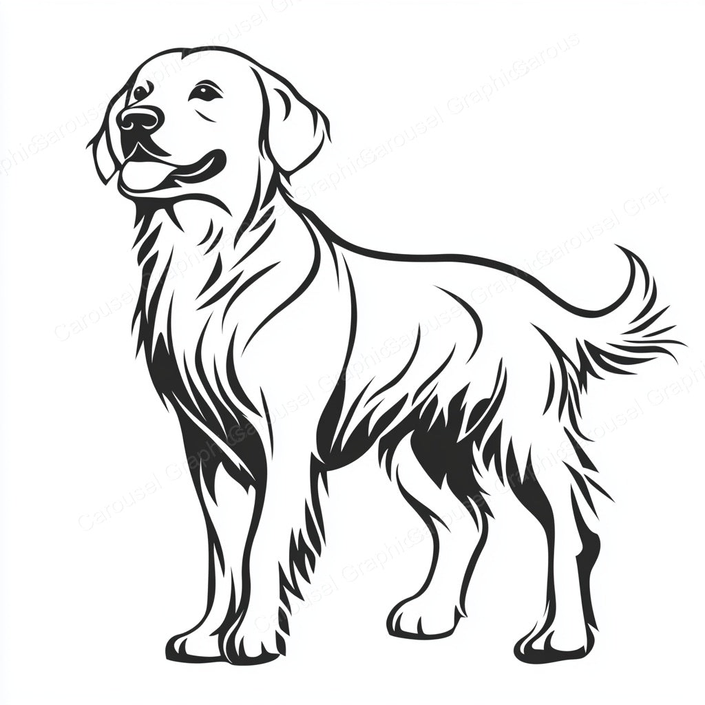 Golden Retriever Vector Graphic preview