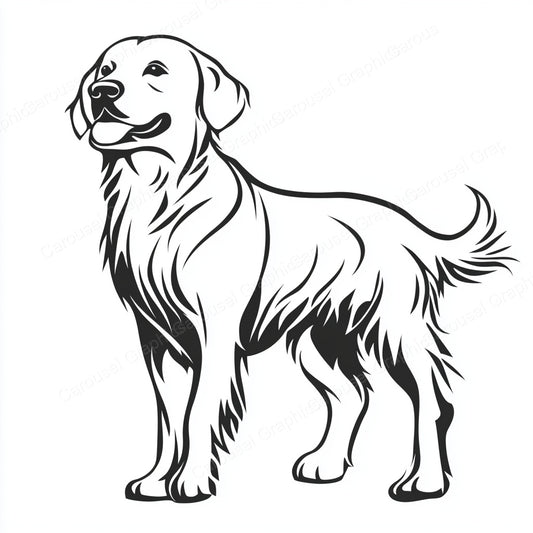 Golden Retriever Vector Graphic preview