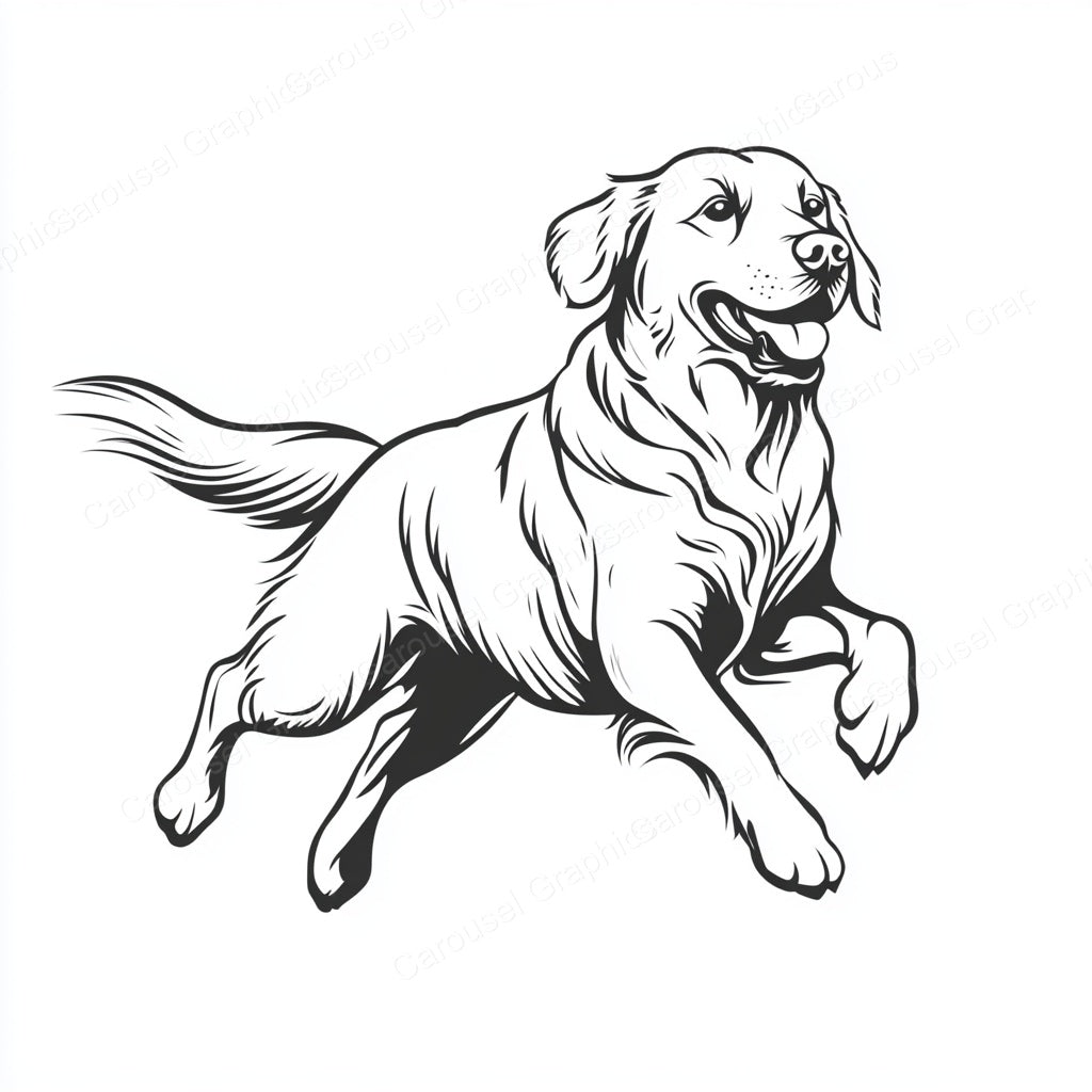 Golden Retriever Vector Graphic preview