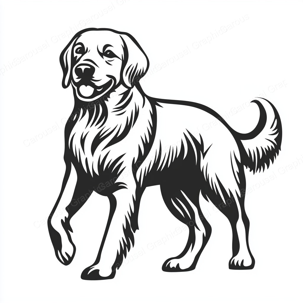 Golden Retriever Vector Graphic preview