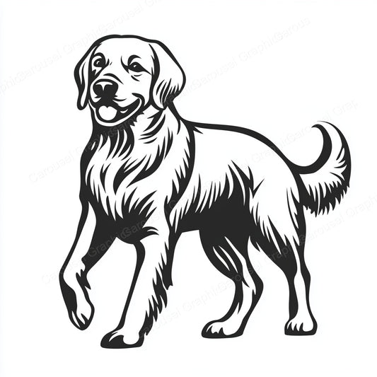 Golden Retriever Vector Graphic preview