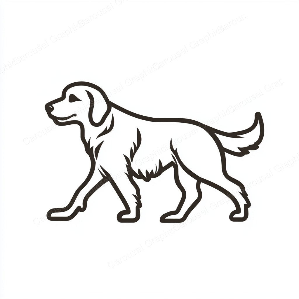 Golden Retriever Vector Graphic preview