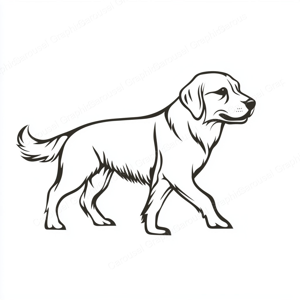 Golden Retriever Vector Graphic preview