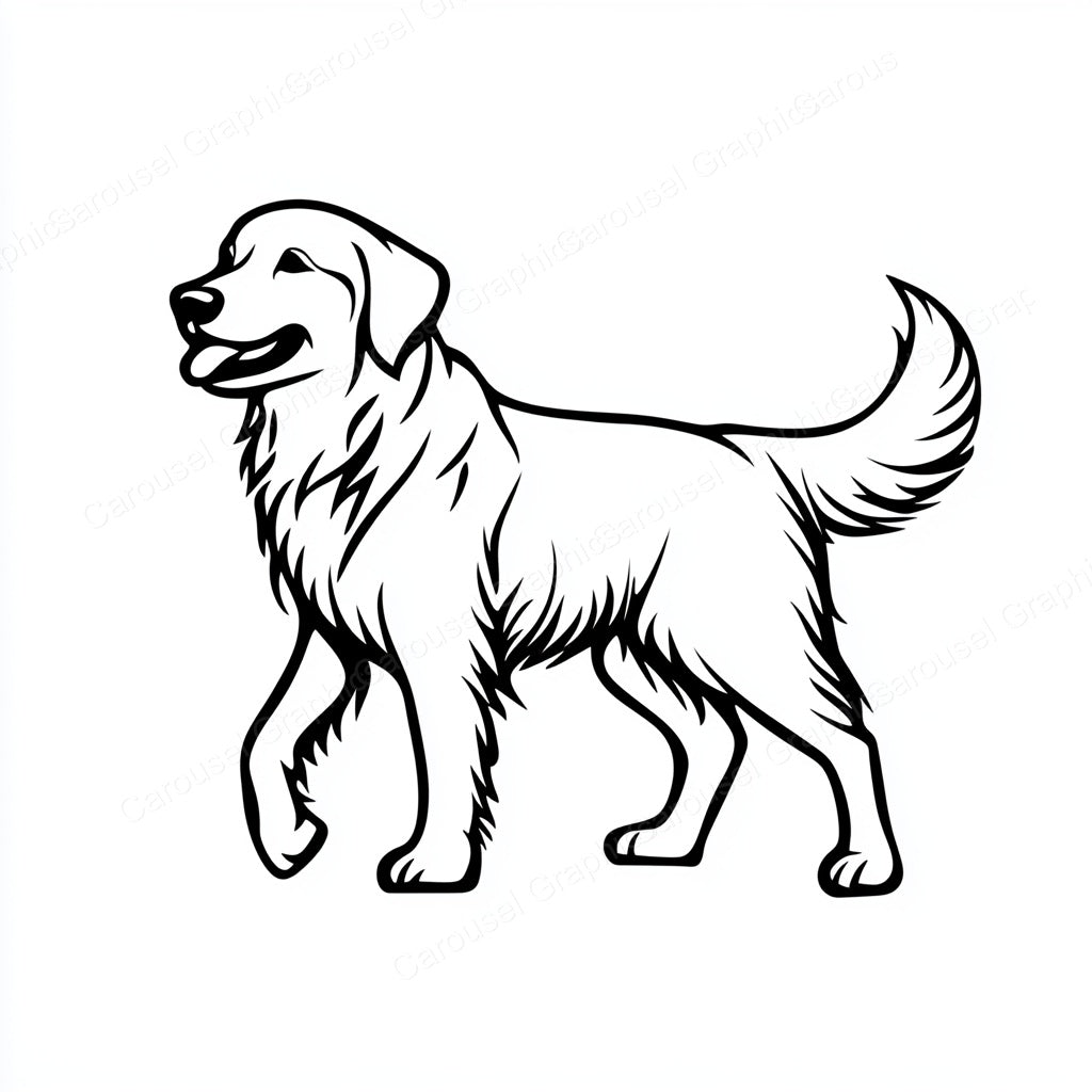Golden Retriever Vector Graphic preview